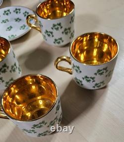 Vintage Arklow Patricia Shamrock GOLD Pattern Tea Set Full Set 16 Pieces