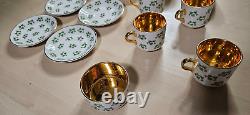 Vintage Arklow Patricia Shamrock GOLD Pattern Tea Set Full Set 16 Pieces