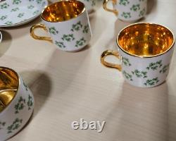 Vintage Arklow Patricia Shamrock GOLD Pattern Tea Set Full Set 16 Pieces