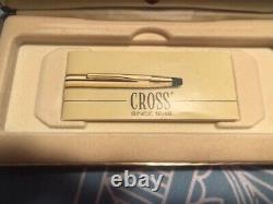 Vintage Cross 14k gold rolled pen and pencil set good condition made in ireland