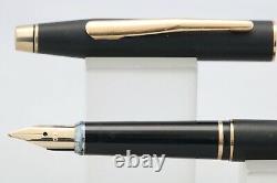 Vintage Cross Classic Black Broad Fountain Pen, GT