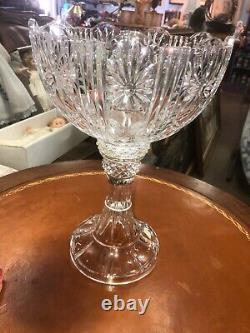 Vintage Diamond Cut Shannon Crystal Design Of Ireland Long Stemed Vase