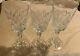 Vintage Galway Irish Crystal White Wine Glasses Old Clare Pattern