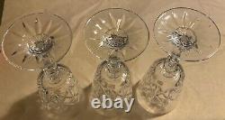 Vintage Galway Irish Crystal White wine glasses Old Clare Pattern