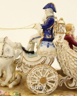 Vintage Ireland Dresden Porcelain Fairytale Coach Limited Edition 137/500