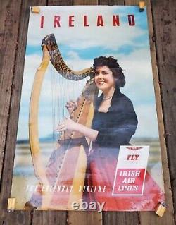 Vintage Ireland Irish Airlines Poster Advertising