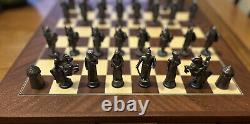 Vintage Rare Edman Collection The Third Crusades Antique Finish Chess Set