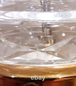 Vintage WATERFORD CRYSTAL Irish Cut Glass KILDARE Brass 28 Electric Table Lamp