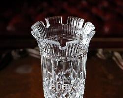 Vintage WATERFORD Crystal LISMORE CASTLE Footed Pedestal Vase 11 Ireland