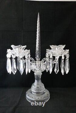 Vintage WATERFORD IRELAND CRYSTAL C2 Large Double-Arm Candelabra Candle holder