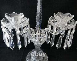 Vintage WATERFORD IRELAND CRYSTAL C2 Large Double-Arm Candelabra Candle holder