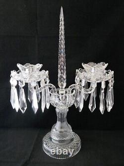 Vintage WATERFORD IRELAND CRYSTAL C2 Large Double-Arm Candelabra Candle holder