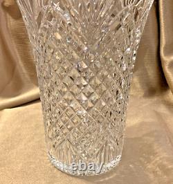 Vintage Waterford Crystal EMMET 10 Vase IRELAND Diamond Pineapple RARE 10 Inch