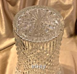 Vintage Waterford Crystal EMMET 10 Vase IRELAND Diamond Pineapple RARE 10 Inch