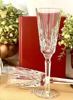 Vintage Waterford Crystal Lismore Champagne Flutes Ireland Toasting Glasses 2