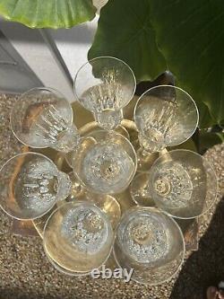 Vintage Waterford Maureen Champagne Flutes Crystal Stems 9 Tall Retired