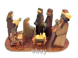 Vintage Wood Handmade by Alice Walsh Craft LTD Puckane Ireland Nativity Scene