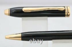 Vintage (c1995) Cross Townsend Lacquered Black Ballpoint Pen with 22k Trim