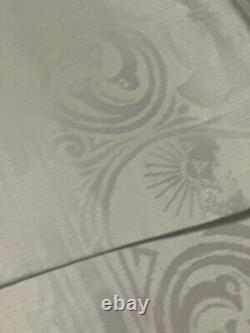 Vintage stunning large Irish linen double damask tablecloth 72 x 96 Never Used