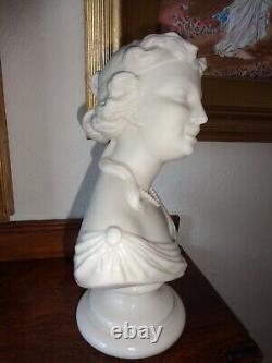 Vtg C1965 Rare Belleek Bust Of Joy Clyte Wearing Pearls Special Order Perfect