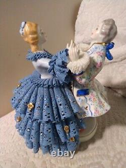 Vtg Volkstedt Irish Dresden Porcelain Figurine Ltd Ed Dancing in the Night M Col