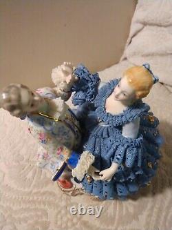 Vtg Volkstedt Irish Dresden Porcelain Figurine Ltd Ed Dancing in the Night M Col