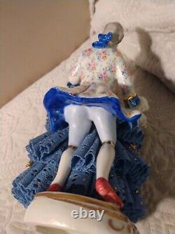 Vtg Volkstedt Irish Dresden Porcelain Figurine Ltd Ed Dancing in the Night M Col