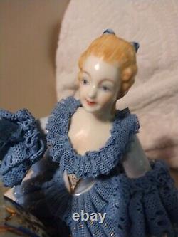 Vtg Volkstedt Irish Dresden Porcelain Figurine Ltd Ed Dancing in the Night M Col