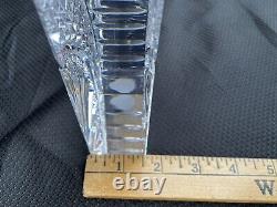 WATERFORD BOOKENDS Pair Cut Crystal Quarter Circle Quadrant Ireland Made