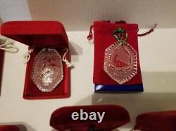 WATERFORD CRYSTAL CHRISTMAS ORNAMENTS In Original Boxes