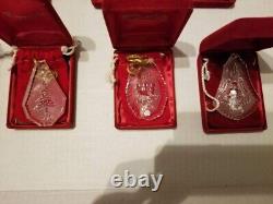 WATERFORD CRYSTAL CHRISTMAS ORNAMENTS In Original Boxes