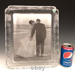 WATERFORD CRYSTAL Irish Glass BIG 8x10 HEIRLOOM HEARTS Wedding Picture Frame