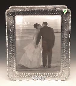 WATERFORD CRYSTAL Irish Glass BIG 8x10 HEIRLOOM HEARTS Wedding Picture Frame