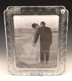 WATERFORD CRYSTAL Irish Glass BIG 8x10 HEIRLOOM HEARTS Wedding Picture Frame