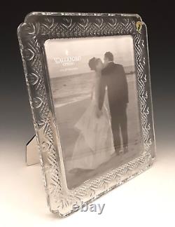 WATERFORD CRYSTAL Irish Glass BIG 8x10 HEIRLOOM HEARTS Wedding Picture Frame