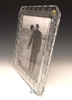 WATERFORD CRYSTAL Irish Glass BIG 8x10 HEIRLOOM HEARTS Wedding Picture Frame