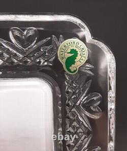 WATERFORD CRYSTAL Irish Glass BIG 8x10 HEIRLOOM HEARTS Wedding Picture Frame