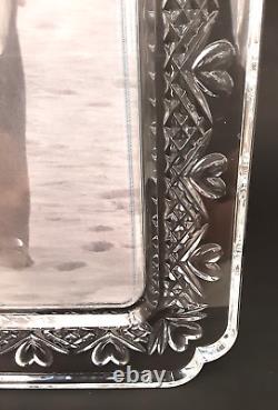 WATERFORD CRYSTAL Irish Glass BIG 8x10 HEIRLOOM HEARTS Wedding Picture Frame