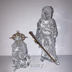 WATERFORD CRYSTAL Nativity Millennium Gold Holy Family Joseph & Mary