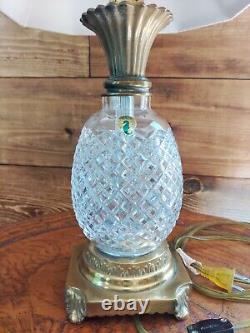 WATERFORD CRYSTAL Pineapple Lamp 22 Tall HOSPITALITY Collect. Made in IRELAND