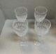 Waterford Crystal Glass Castlemaine 9cut Wine Water Goblet Set Signed Set Of 4