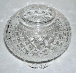 WATERFORD Elegant Cut Crystal 2-Pc ELECTRIC HURRICANE LAMP (Inishmaan) Ireland