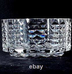 WATERFORD GIFTWARE FOOTED BOWL, Cut Lead Crystal, 7, Vintage, Made in Ireland