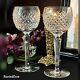 Waterford Alana Crystal Wine Hocks Made In Ireland Alana Waterford Glasses Pair