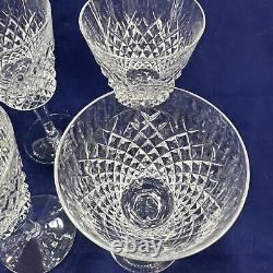 Waterford Alana Wine Crystal Glasses Lot of 6 Excellent Stamped