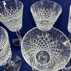 Waterford Alana Wine Crystal Glasses Lot of 6 Excellent Stamped