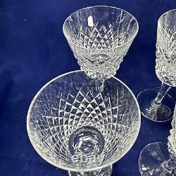 Waterford Alana Wine Crystal Glasses Lot of 6 Excellent Stamped