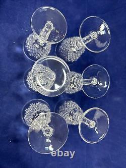 Waterford Alana Wine Crystal Glasses Lot of 6 Excellent Stamped