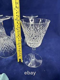 Waterford Alana Wine Crystal Glasses Lot of 6 Excellent Stamped