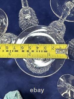 Waterford Alana Wine Crystal Glasses Lot of 6 Excellent Stamped